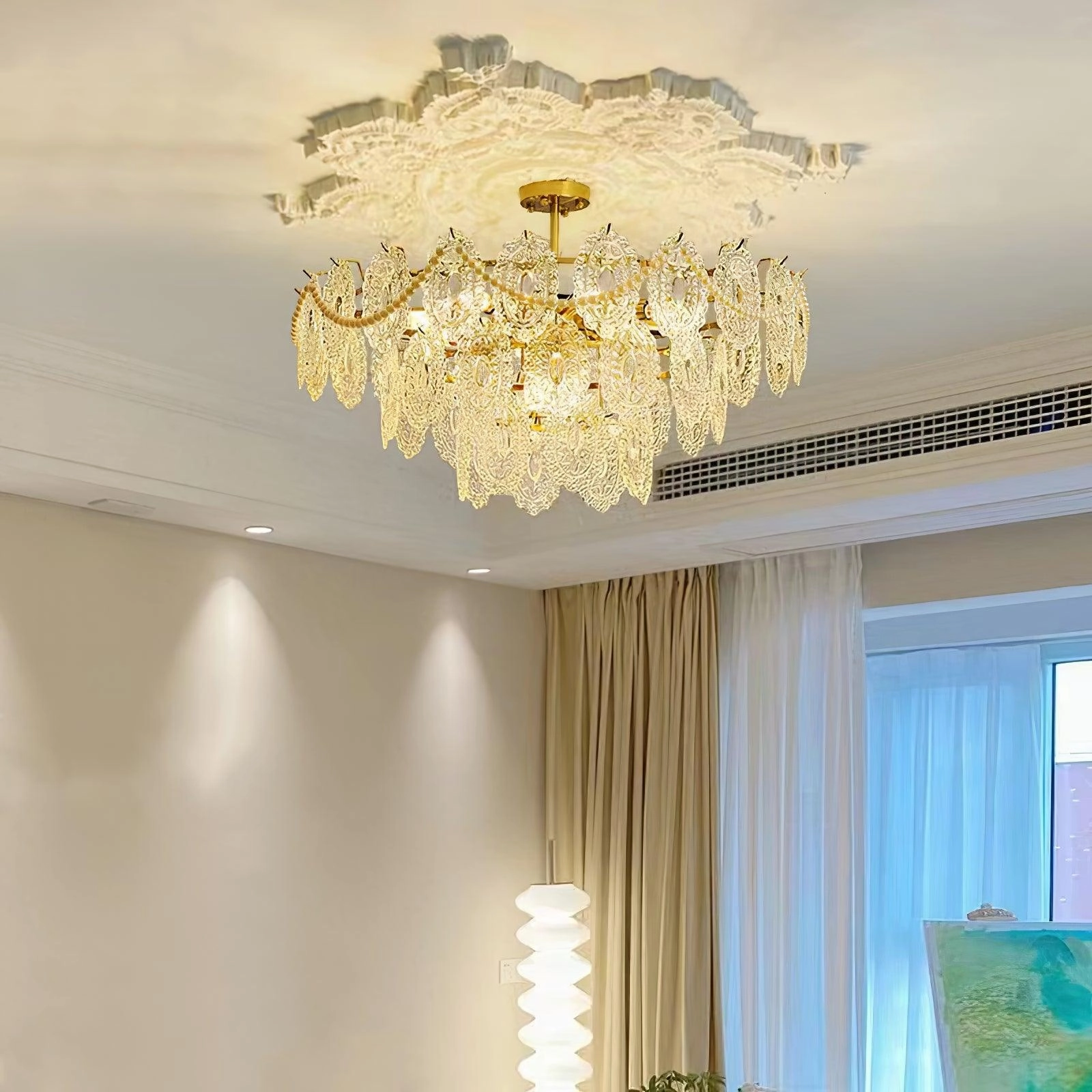 Wave Glass Chandelier