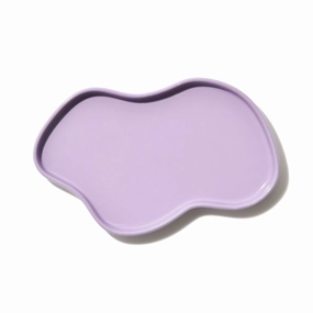 Wave Plate Purplehand-painted ceramic bowl