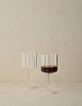 Wave Wine Glass (Set of 2) by FAZEEKhome decor ,wall decor 