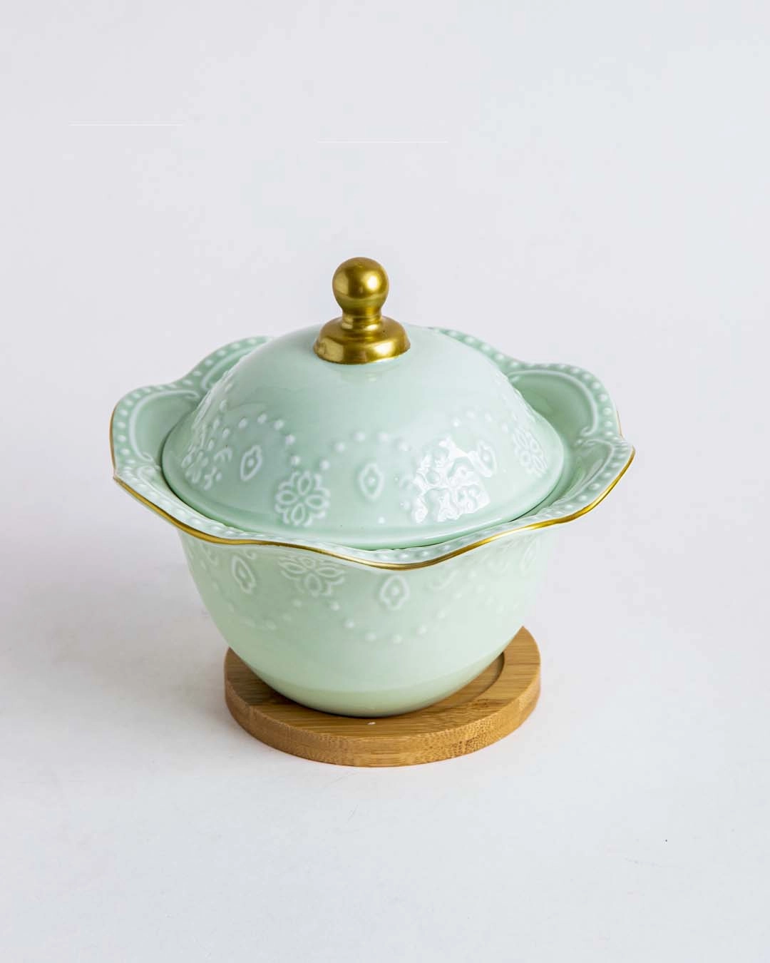 Wavy Edge Candy Buffet Jar - Green