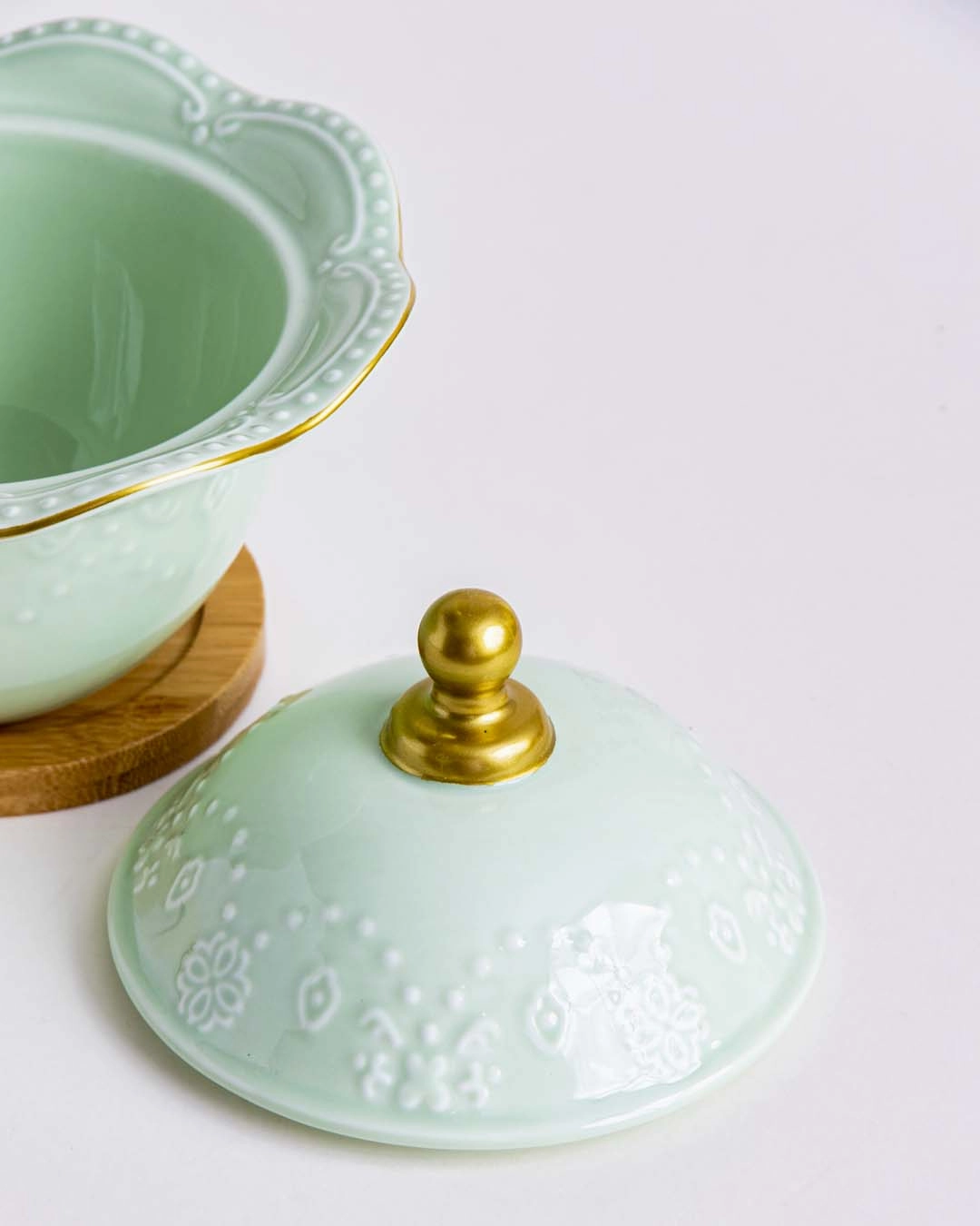 Wavy Edge Candy Buffet Jar - Green