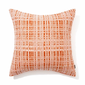 Weave Check Cushion Cover 450 X 450 Orange X Pinkbedding sets ,throw blankets 