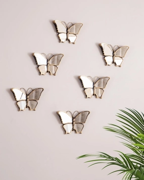 Whimsical Butterfly Wall Mirror - Set Of 6nordic style wall decor