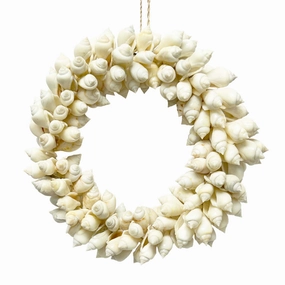 White Antique Erceus Wreath - 8"nordic style wall decor