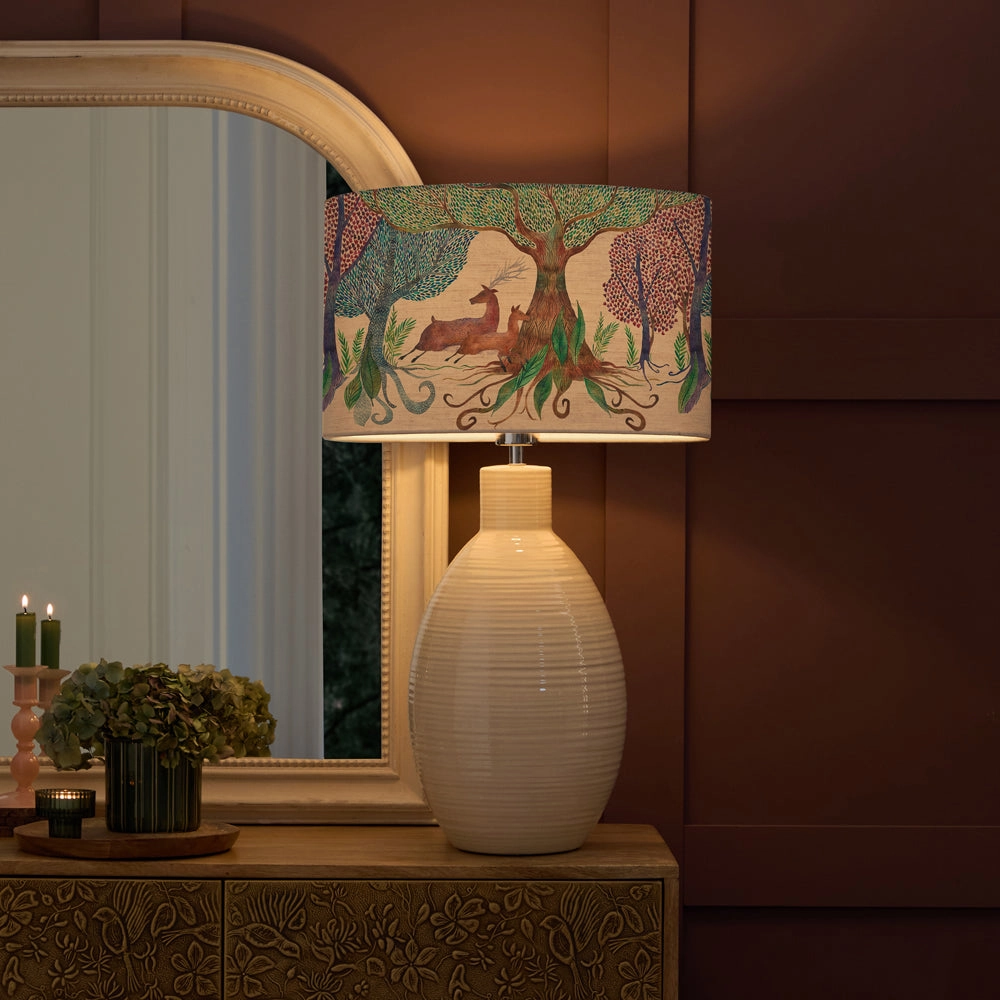 Willow Woods Eva & Epona Complete Table Lamp Cream/Linen