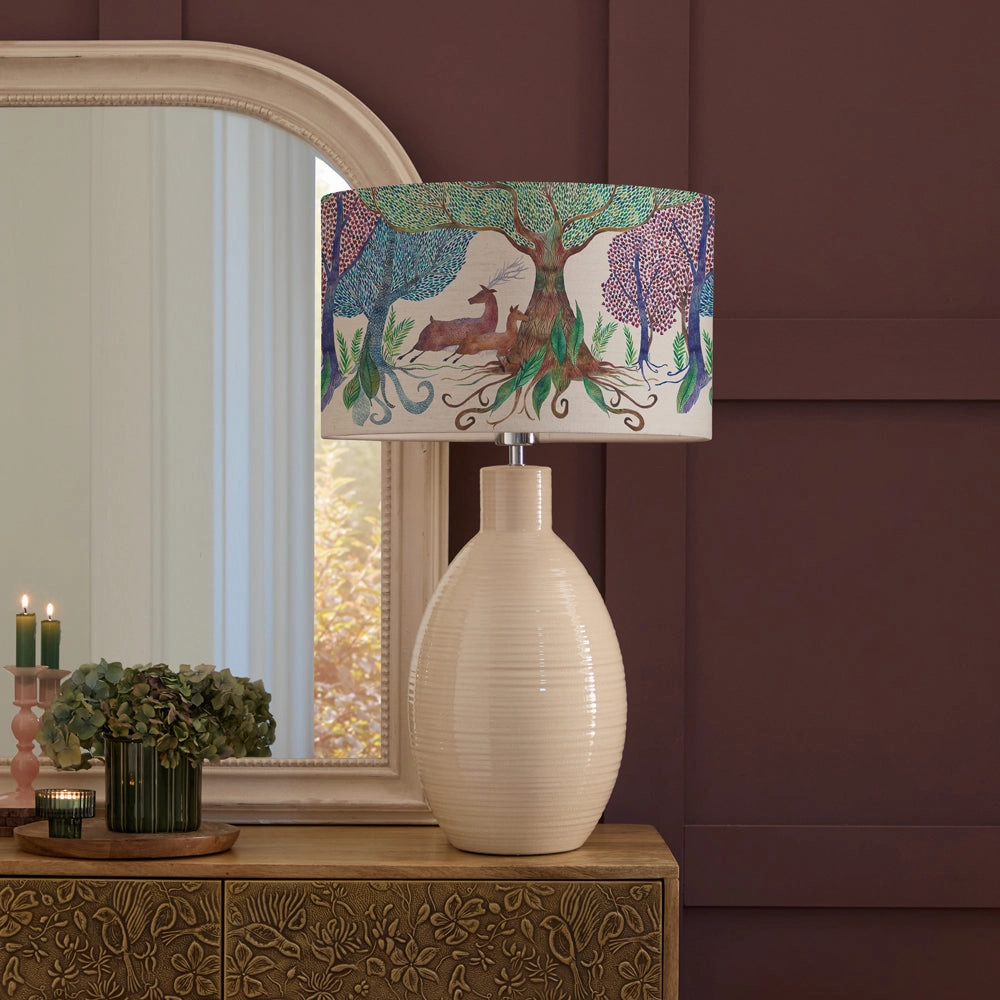 Willow Woods Eva & Epona Complete Table Lamp Cream/Linen