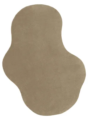 Winnie Taupe Brown Irregular Shape Washable Rugmodern color block patchwork rug