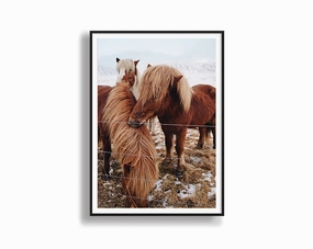 Winter Ponies Second Editionmodern abstract painting decor