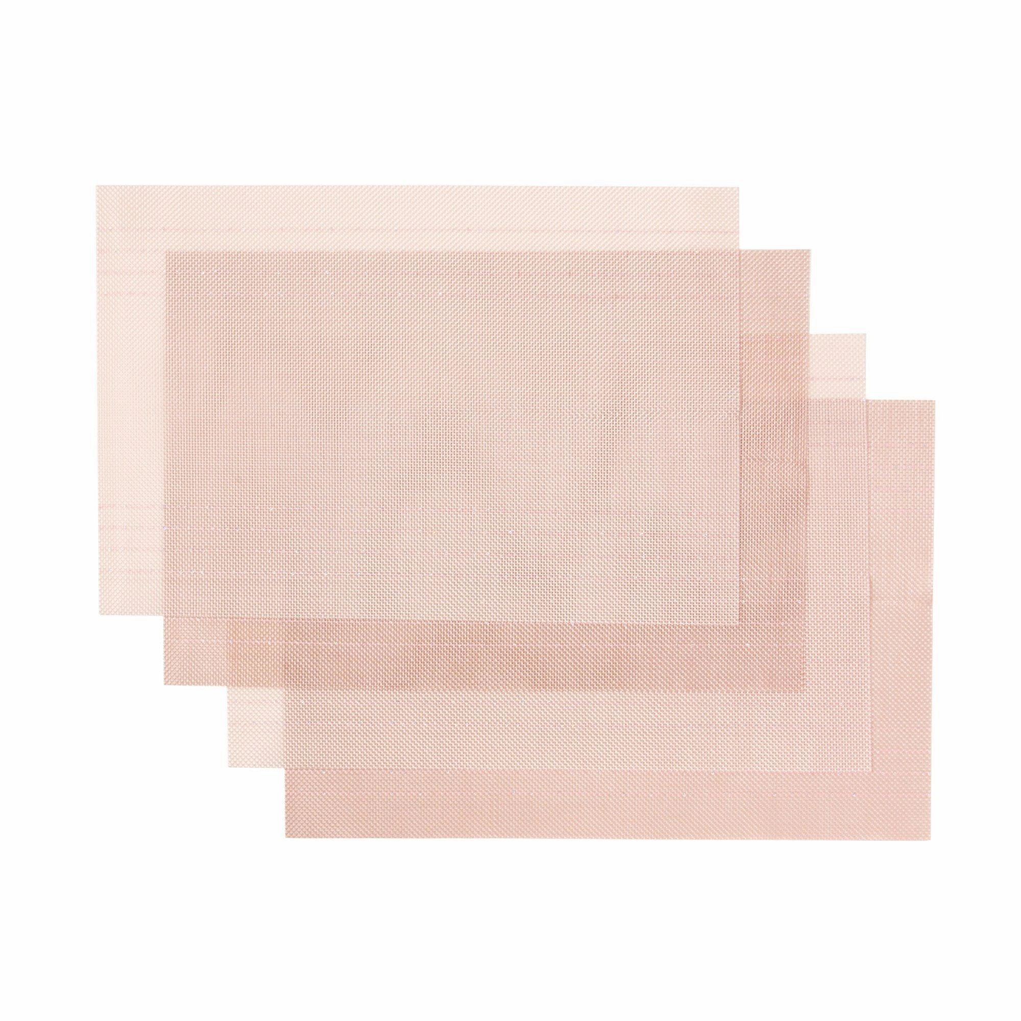Wishiny Lunch Mat 4P Pinkwaterproof oil-proof tablecloth