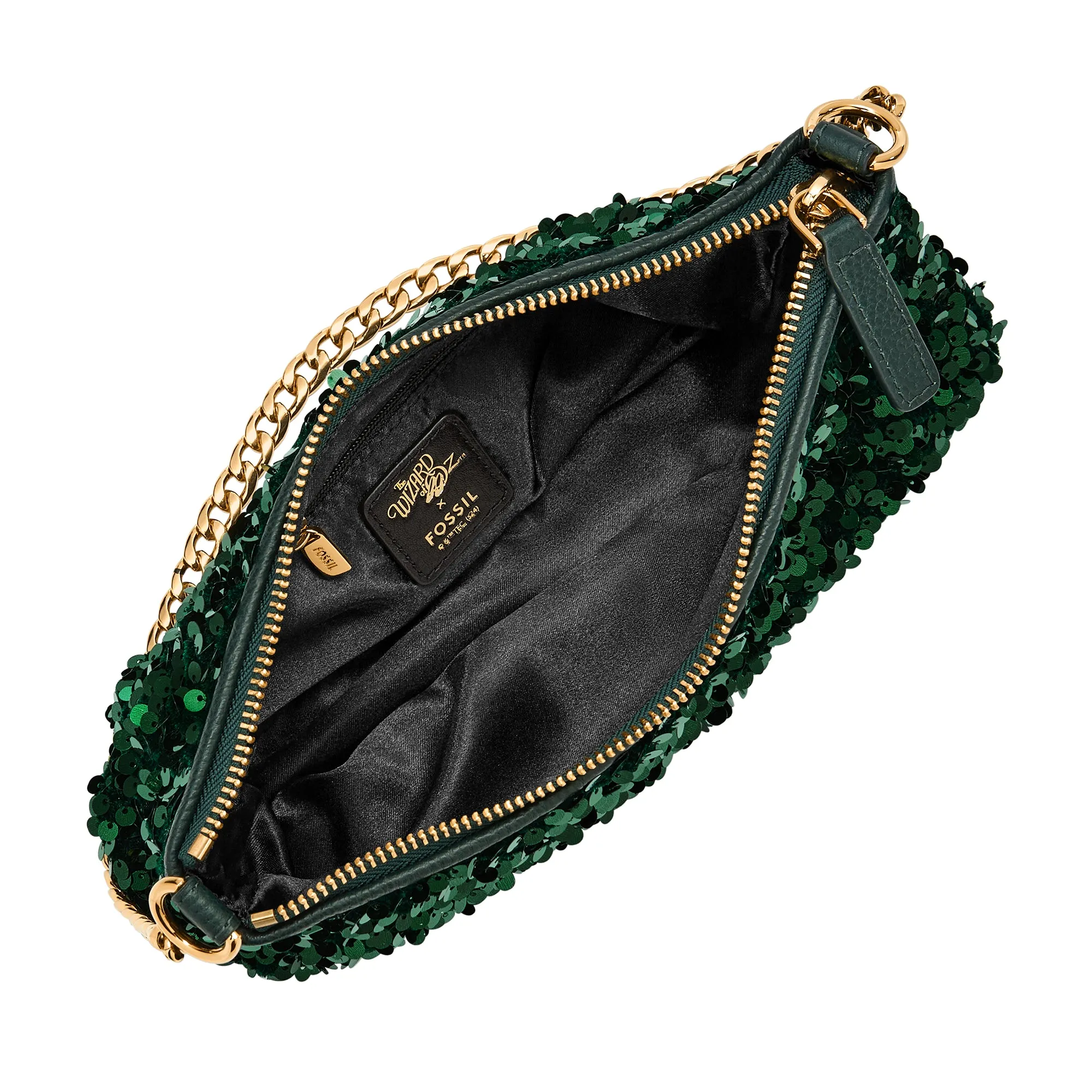 Wizard of Oz x Fossil Jolie Plastic Sequins on Polyester Fabric Small Crossbody Bag