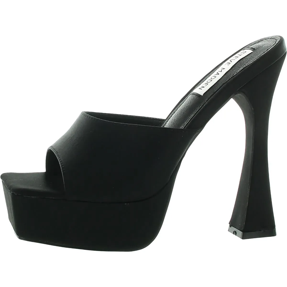 Womens Covered Platform Satin Platform Heels