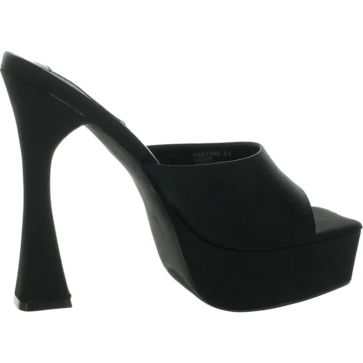 Womens Covered Platform Satin Platform Heels
