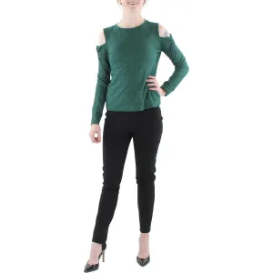 Womens Metallic Cold Shoulder T-Shirt
