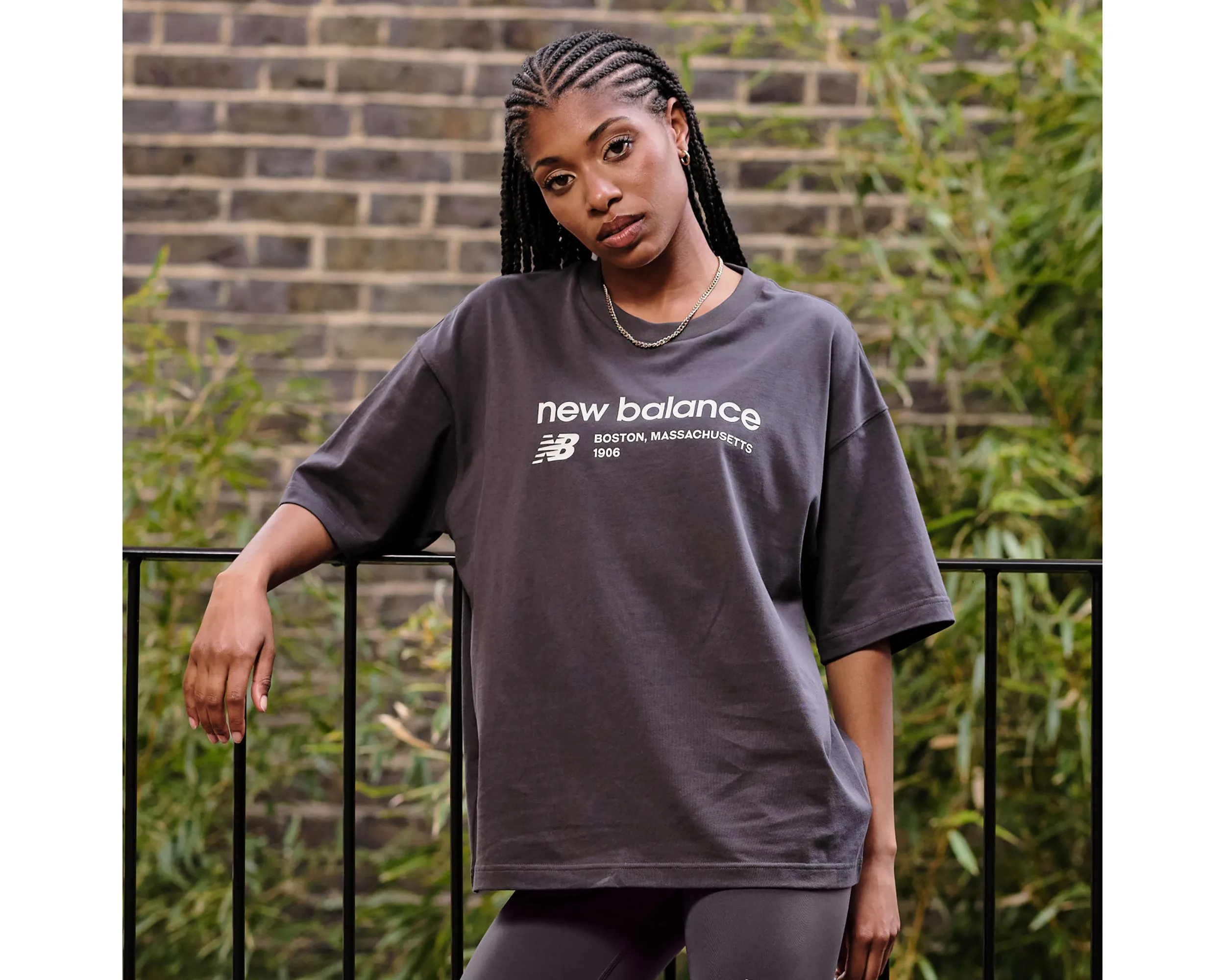 Womens NB Linear Heritage Jersey Oversized T Shirt