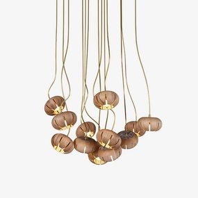 Wood Pumpkin Cluster Chandelierrustic chandelier,bedroom chandelier 