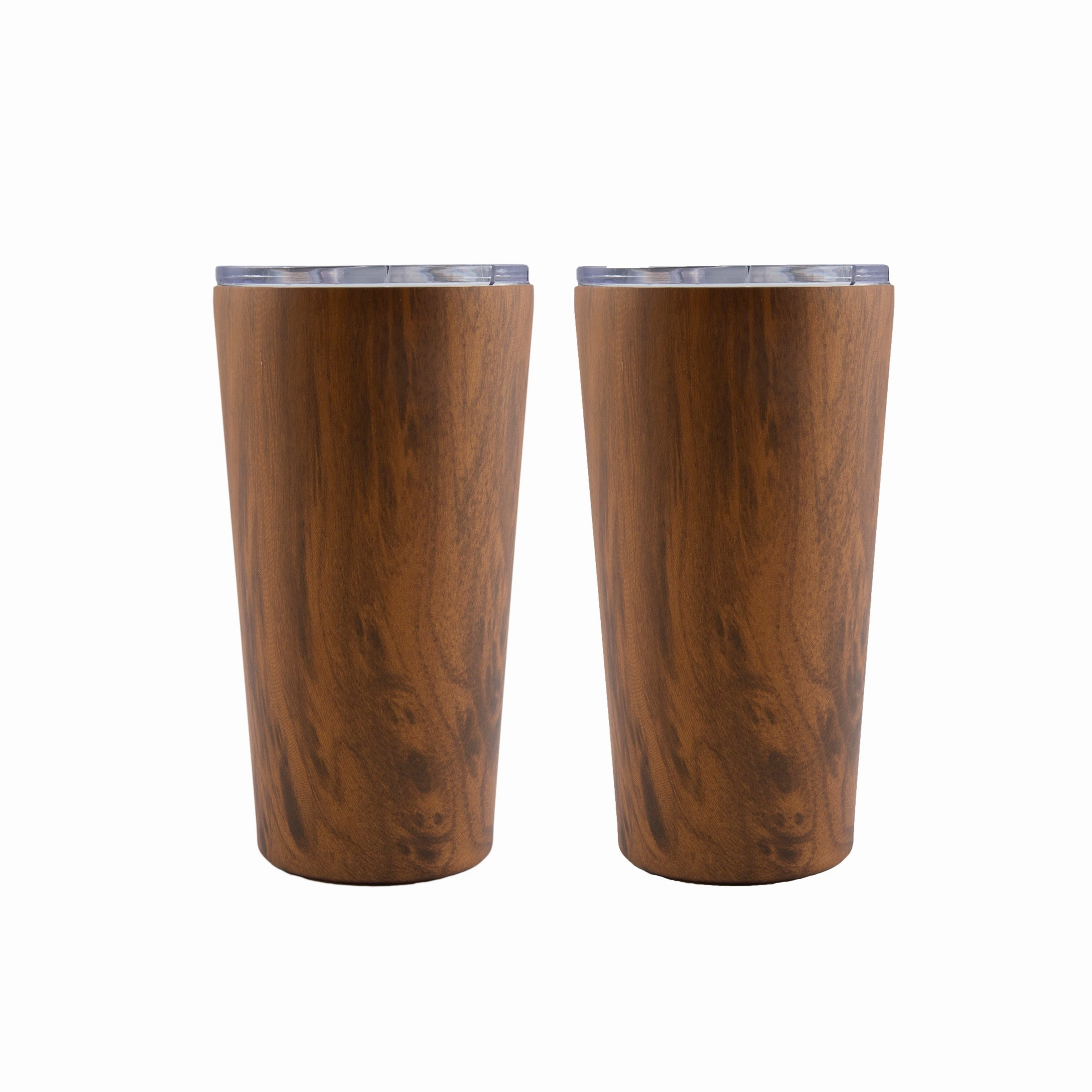 Wood Stainless Steel Highballs - Set Of 4