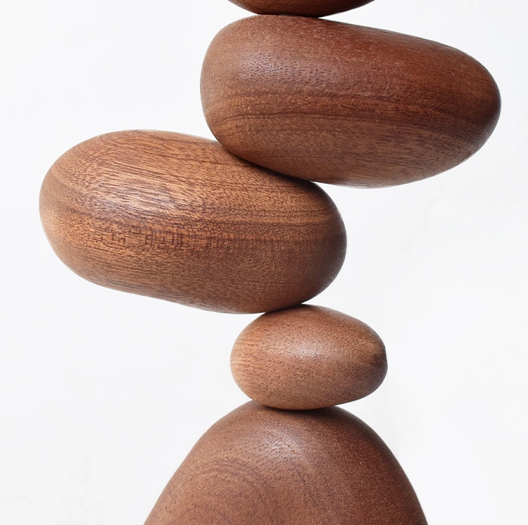 Wooden Stone Cairn Decorative Ornament