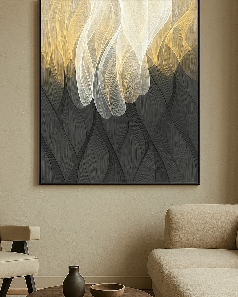 Woven Radiance 3D Abstract Oil Painting