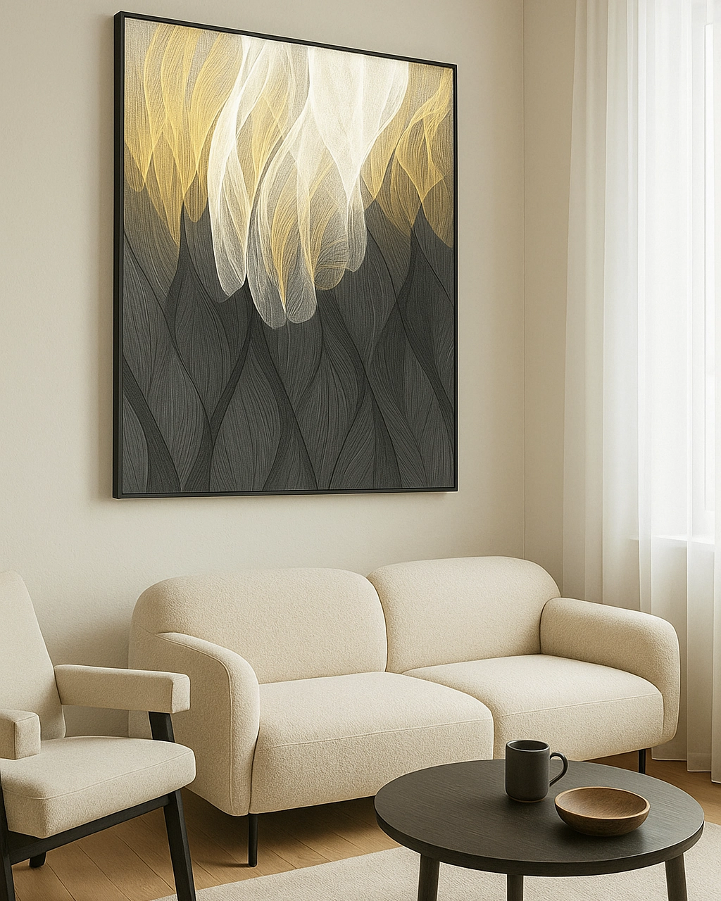 Woven Radiance 3D Abstract Oil Painting