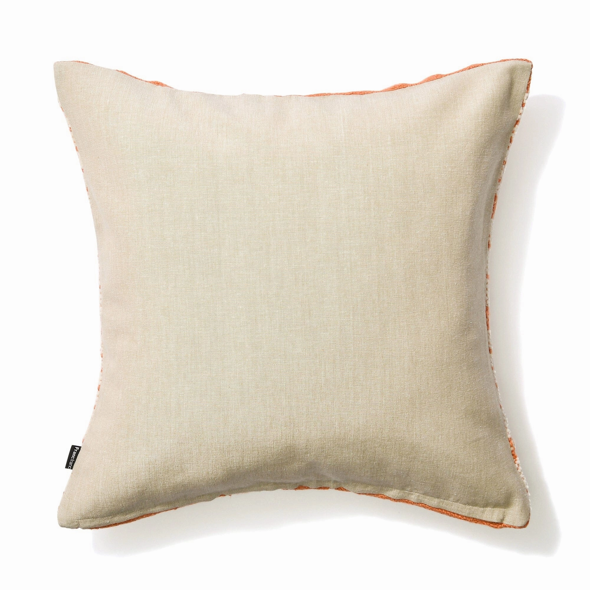 Woven Stripe Cushion Cover 450 X 450 Ivory X Orange