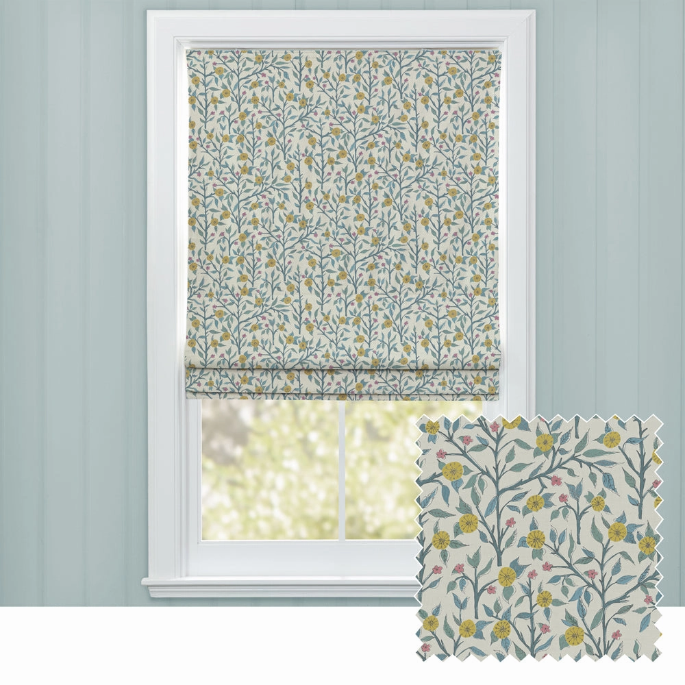 Yamuna Printed Cotton Made to Measure Roman Blinds Tealhome decor ,wall decor 