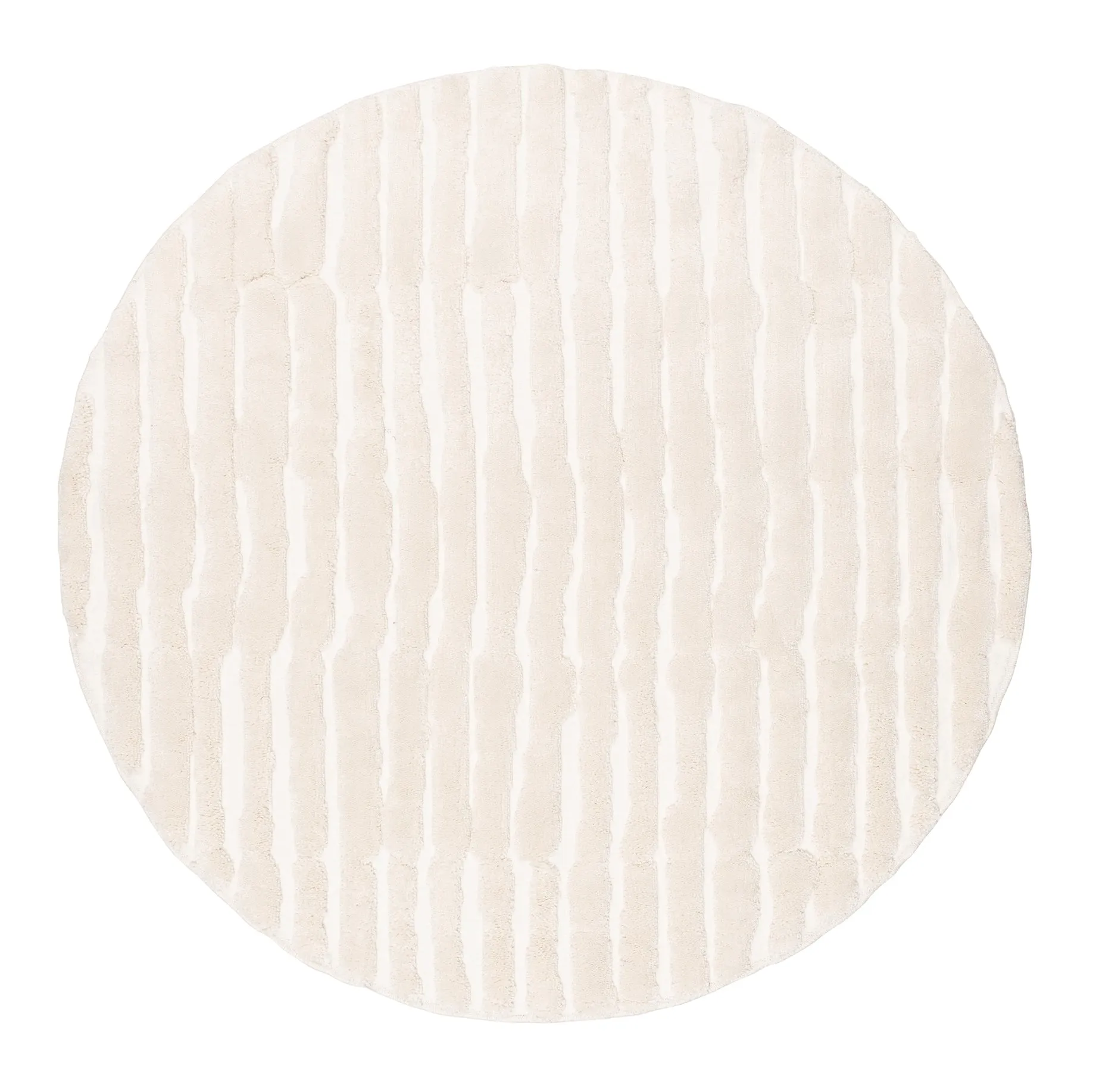 Yoanna Ivory Abstract Striped Round Rugmodern color block patchwork rug