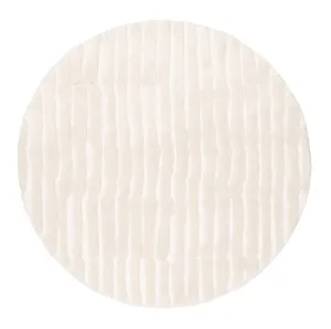Yoanna Ivory Abstract Striped Round Rugmodern color block patchwork rug