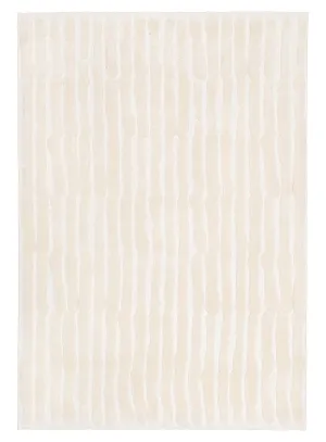 Yoanna Ivory Abstract Striped Rugmodern color block patchwork rug