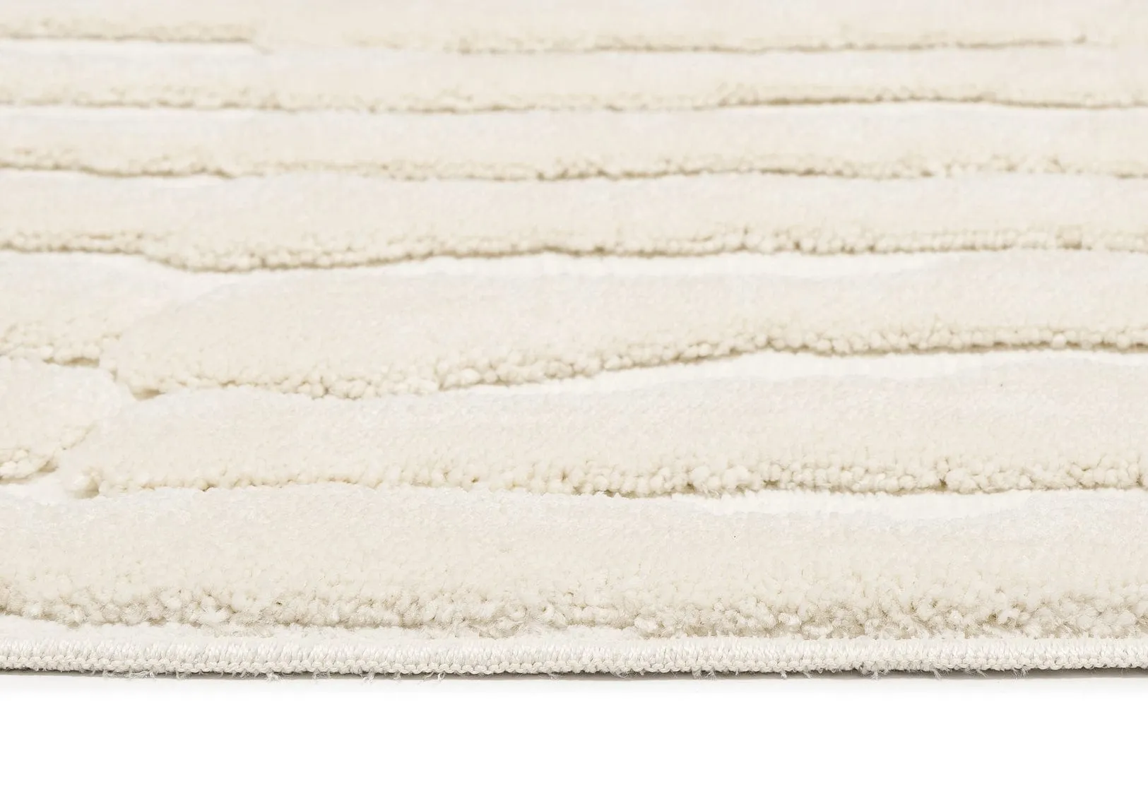 Yoanna Ivory Abstract Striped Rug