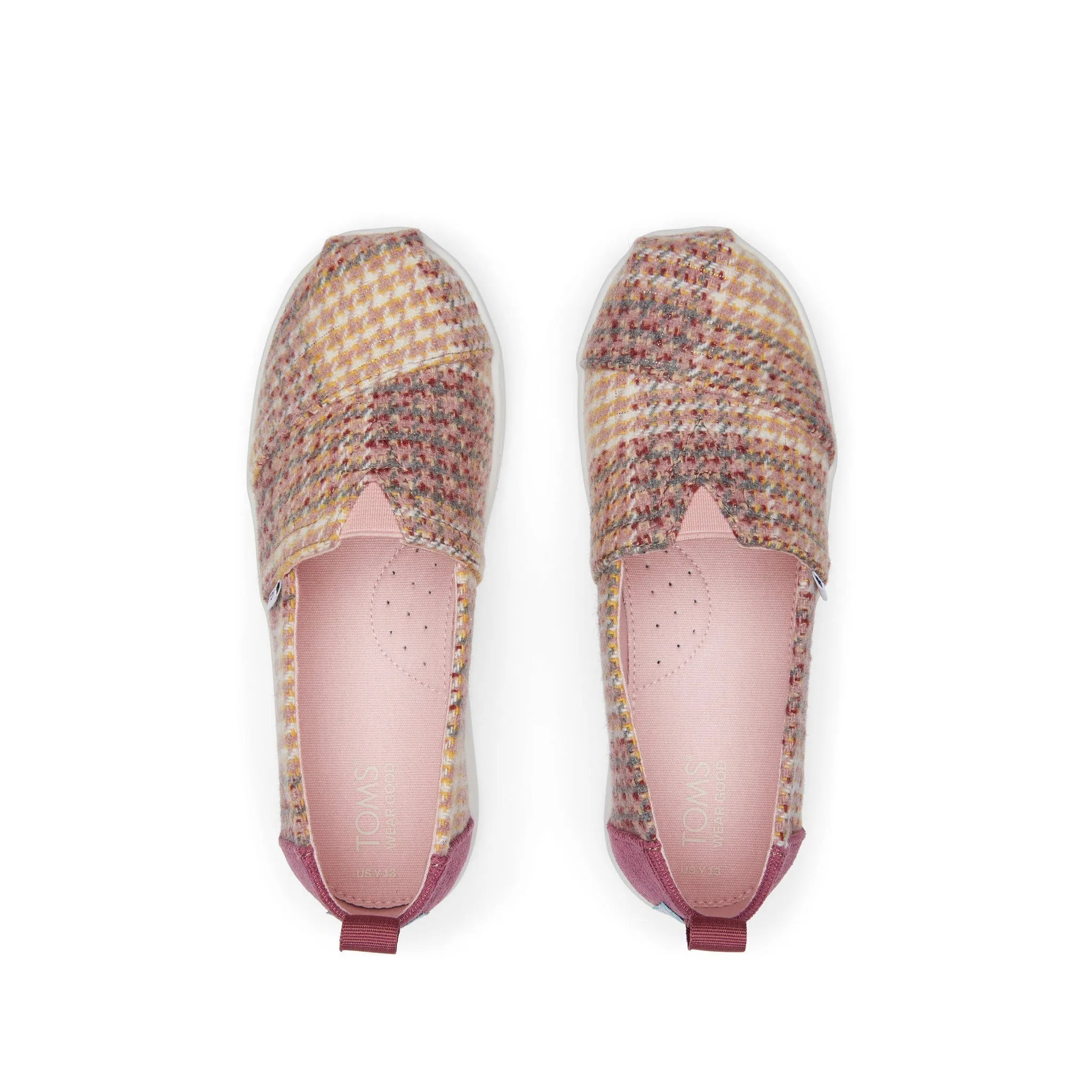 Youth Alpargata Plaid Tweed Shoe