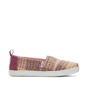 Youth Alpargata Plaid Tweed Shoe