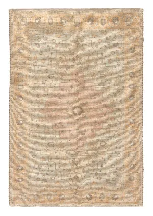 Yulia Orange Peach and Pink Floral Distressed Rug *NO RETURNS UNLESS FAULTYmodern color block patchwork rug