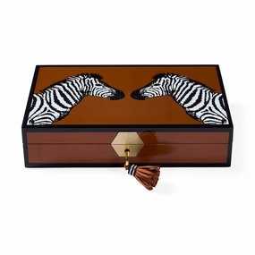 Zebra Lacquer Jewelry Boxdecorative storage box ,stackable storage box 