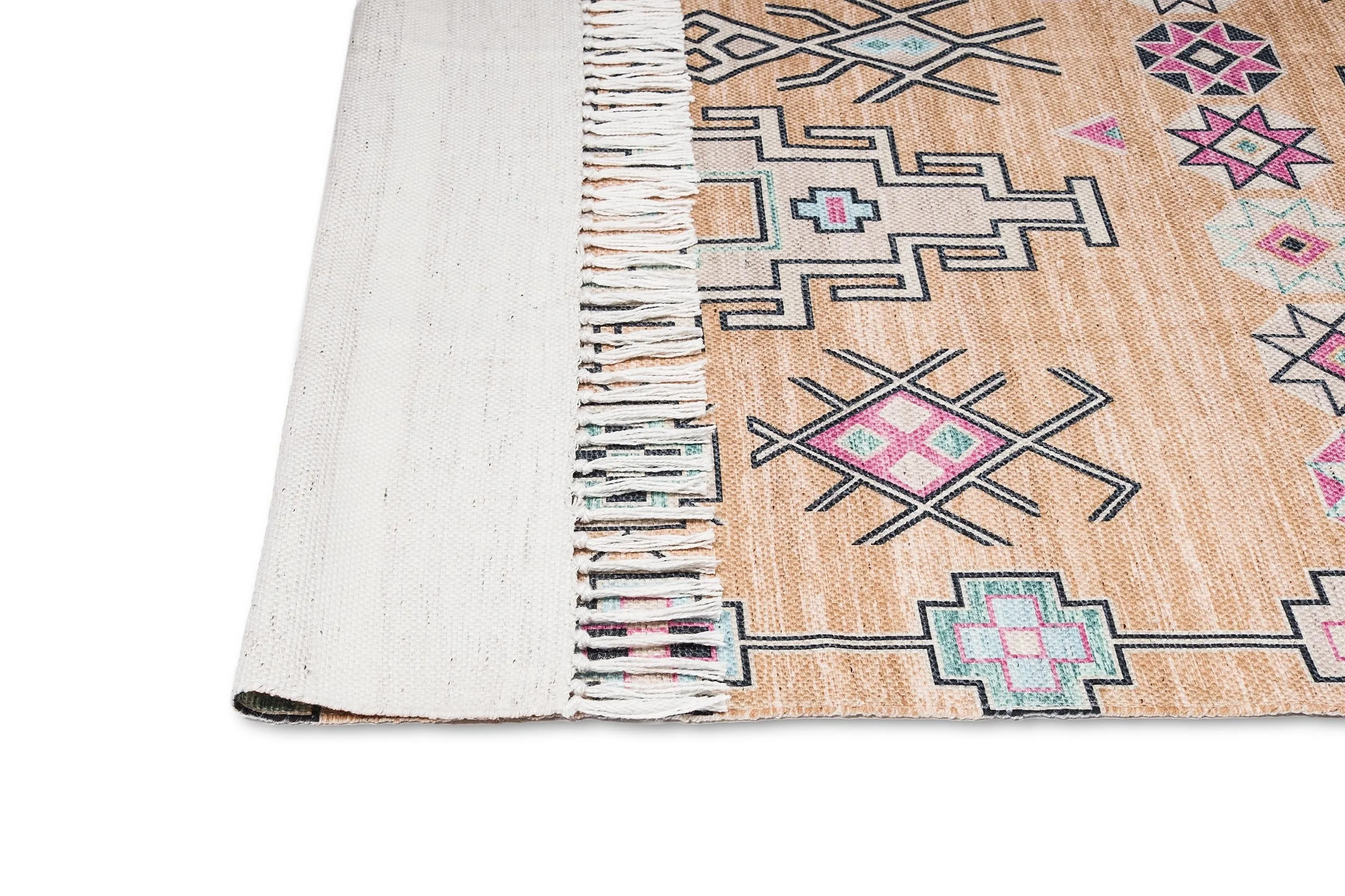 Zelda Cream Multi-Colour Abstract Tribal Indoor Outdoor Rug *NO RETURNS UNLESS FAULTY