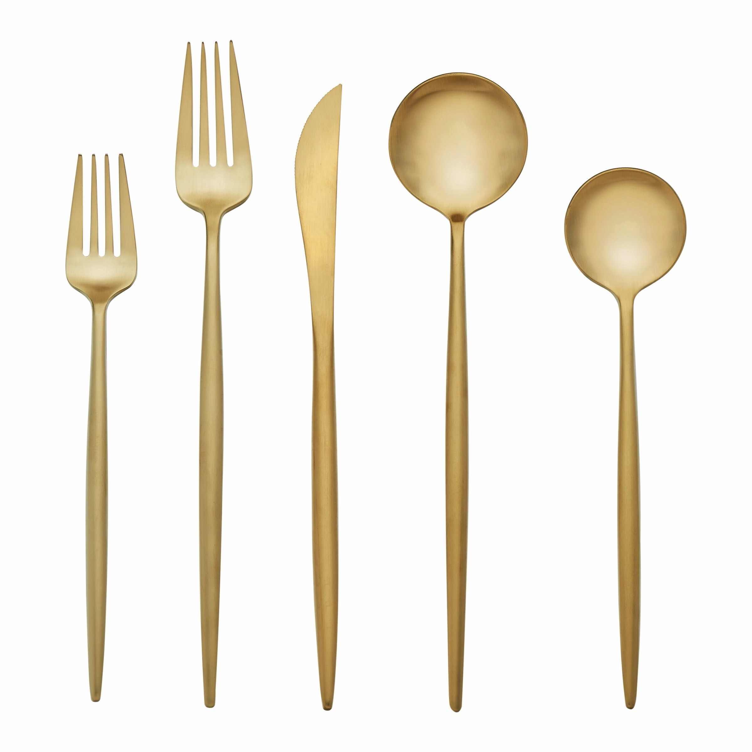 Zephyr Gold Satin 20 Piece Flatware Seteco-friendly bamboo fiber tableware set 