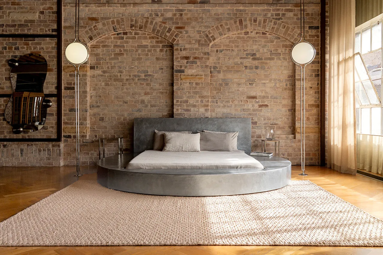 Zilya Beige Chunky Wool Rug