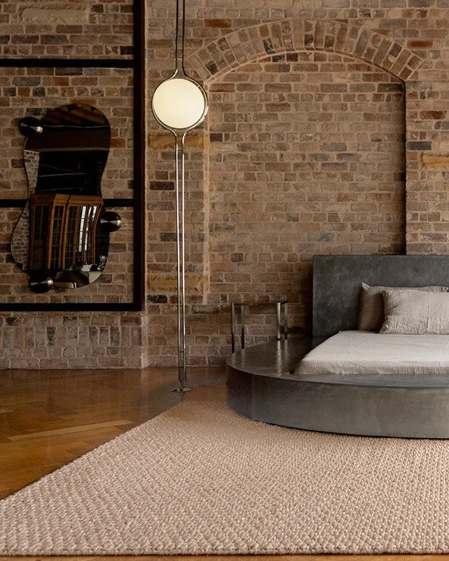 Zilya Beige Chunky Wool Rug