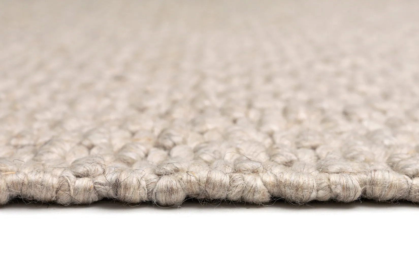 Zilya Beige Chunky Wool Rug